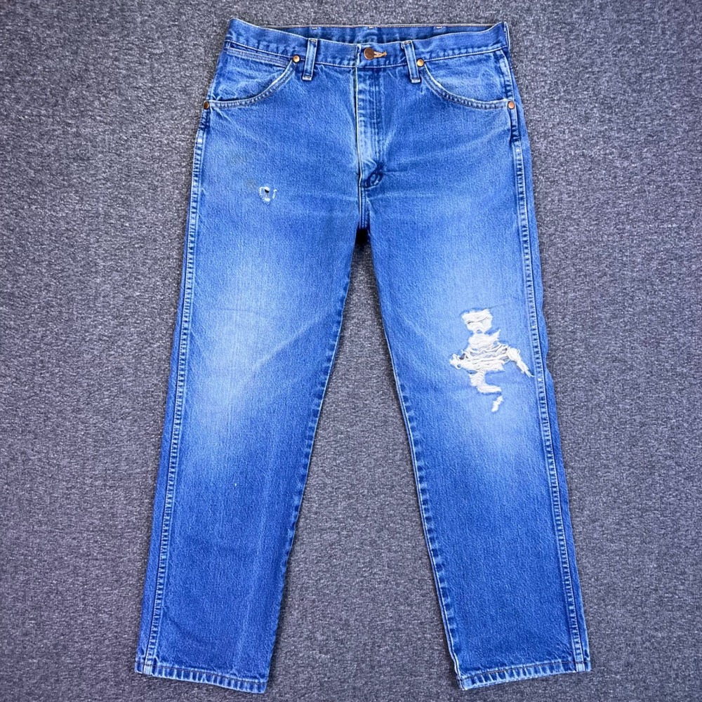 Wrangler Jeans Mens 32x28 Cowboy Cut 13MWZ Western Vintage Distressed Rodeo Work